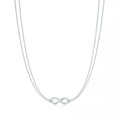 Collar Tiffany & Co. Infinity de Plata Fina - Doble Cadena PRELOVED
